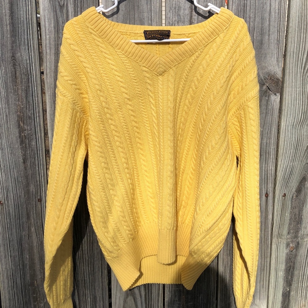 Pendleton Sweater Pure Virgin Wool Pullover V Neck - image 1